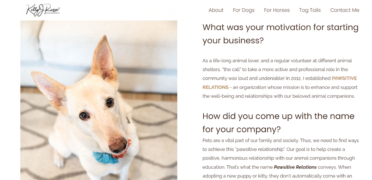 Supporting Local Pet-preneurs! Kelly J. Russo Photography. 9/2022